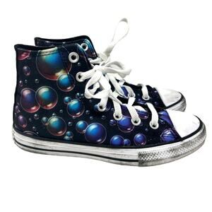 Converse Chuck Taylor All Star Toddler Shoes Size 3 Kids Black With Bubbles